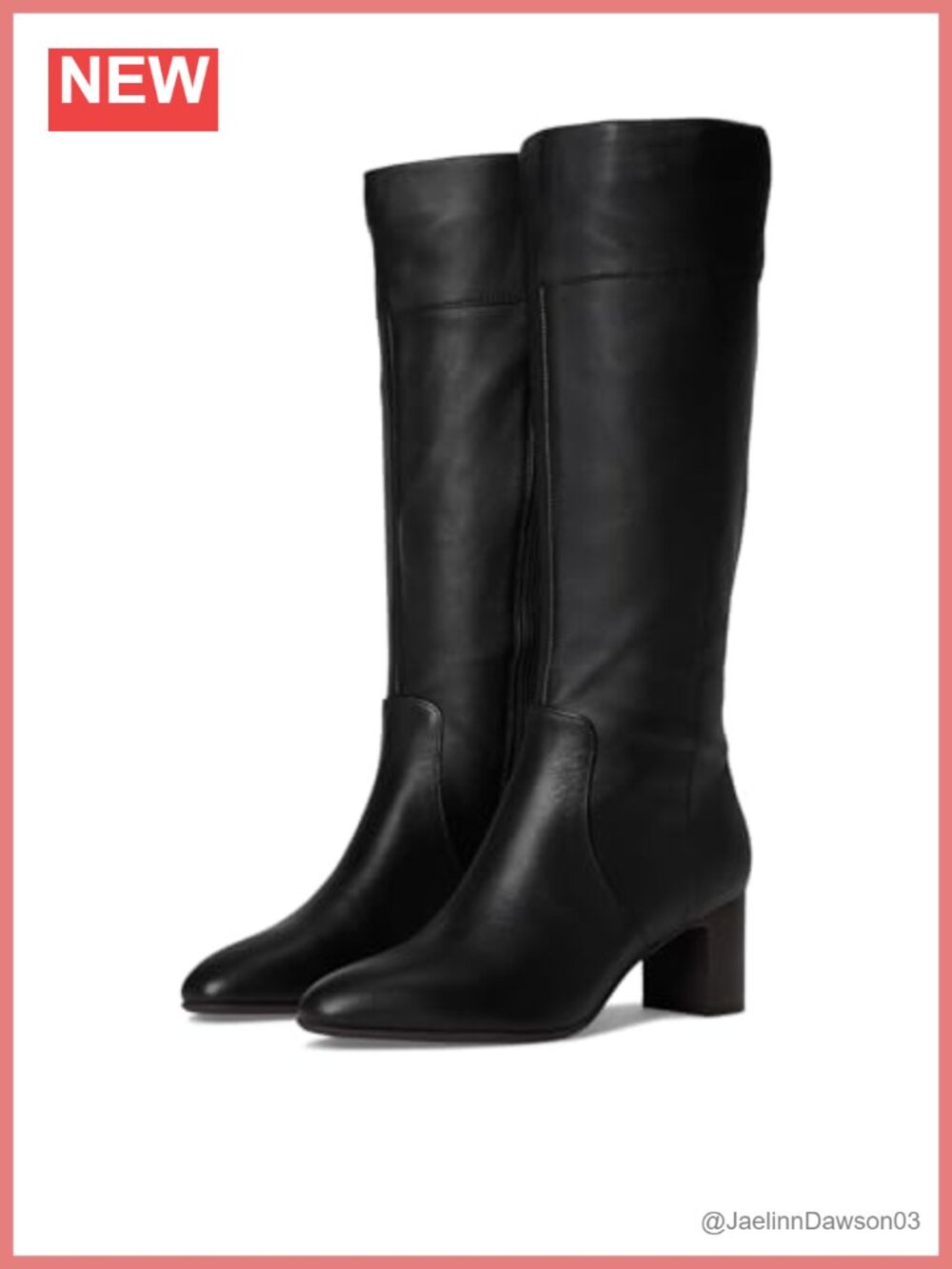 Knee-High Suede Fashion Boots with Block Heel Zip Closure Almond Toe